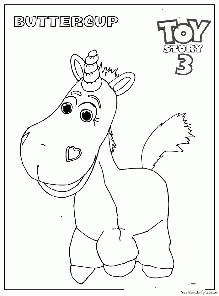 buttercup toy story 3 coloring pages - Free Printable Coloring 