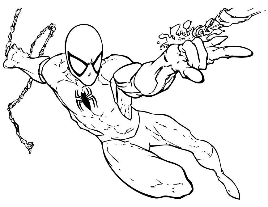 Spider Man Face Template Cut Out Coloring Page | Free Printable 