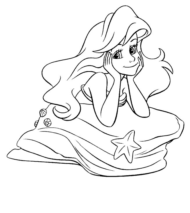 Disney Ariel Princess Coloring Pages 3