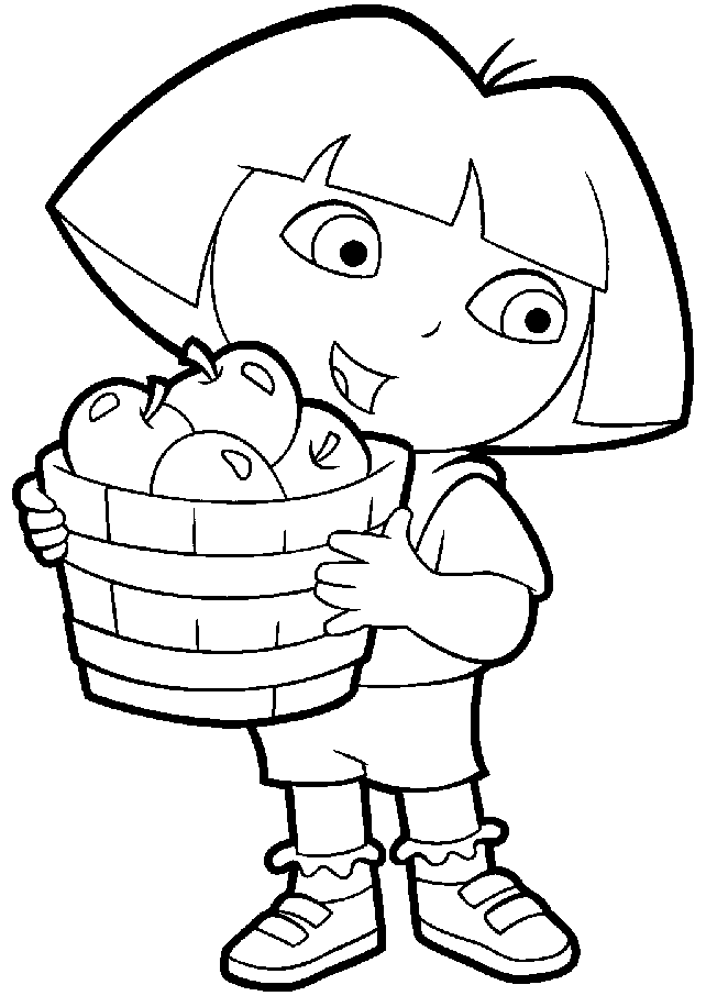 Printing the Dora Coloring Page | HelloColoring.com | Coloring Pages