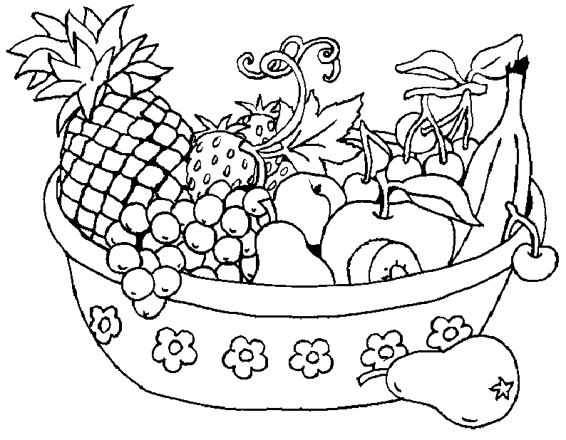 Fruit Basket Coloring Pages | Creative Coloring Pages