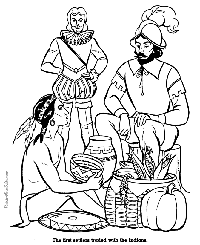 American Indian history coloring pages 009