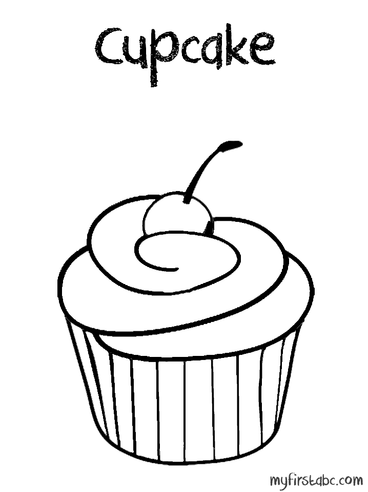 a cupcake Colouring Pages