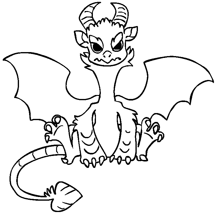 Free dragon lineart 2 [MS Paint friendly] by xSitax on deviantART