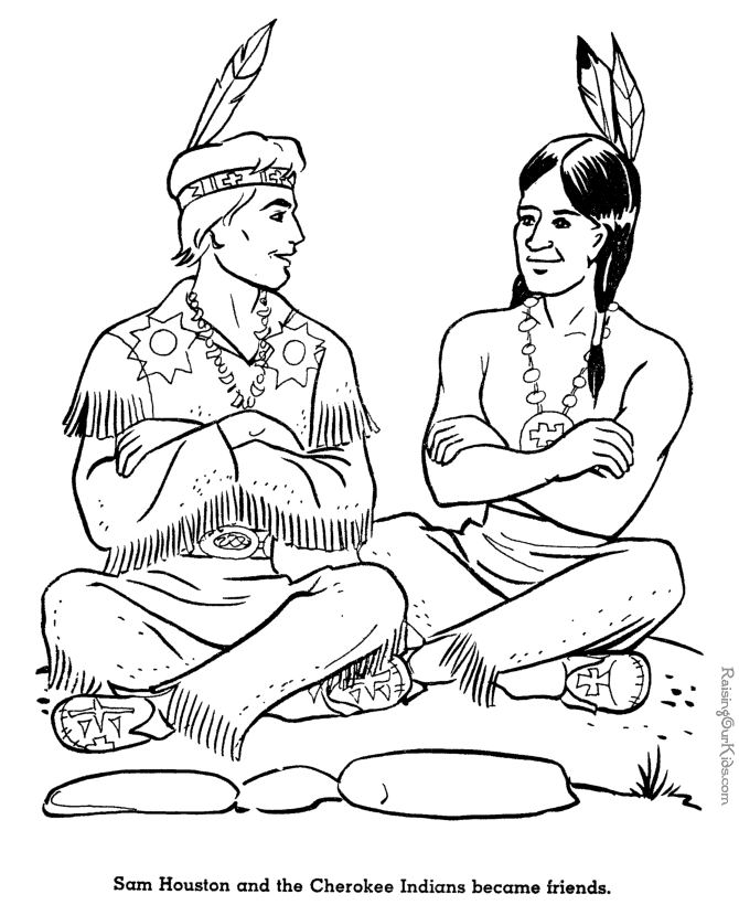 Native American History coloring pages 039