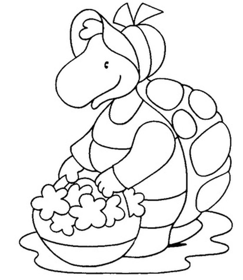 Educational Mother Tortoise Coloring Page Idea | ViolasGallery.com