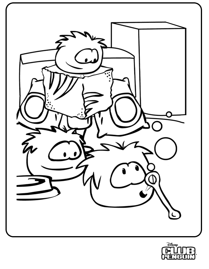 disney puffles Colouring Pages