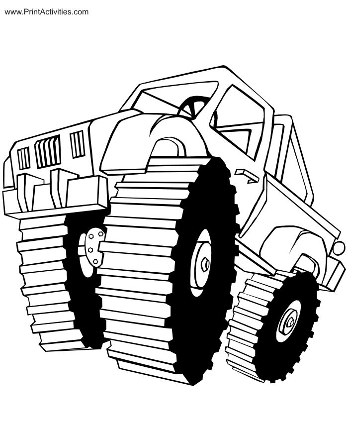 free online coloring | lalaloopsy coloring pages | Monster truck 