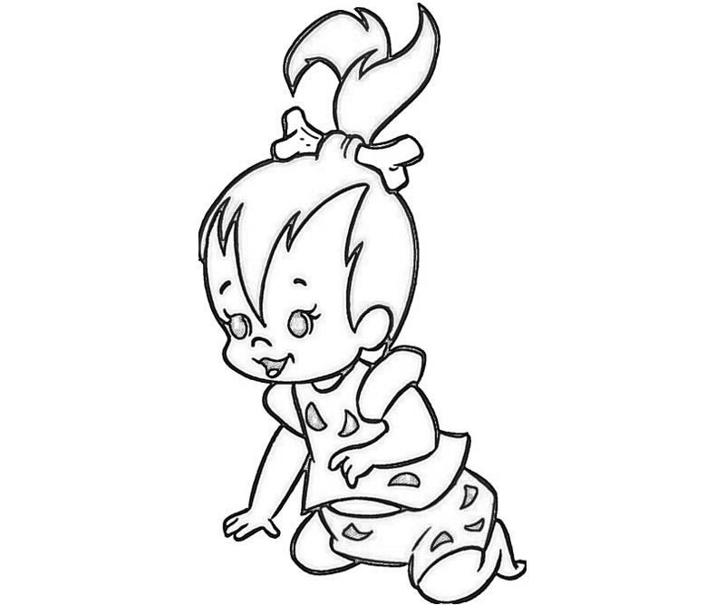 Baby Pebbles Coloring Page | Kids Coloring Page