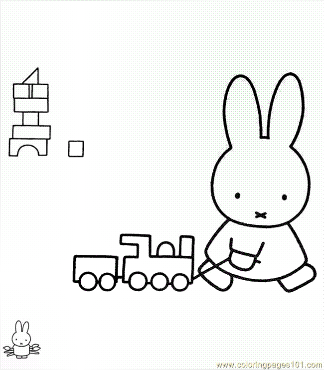 Coloring Pages Miffy 006 (Cartoons > Miffy) - free printable 