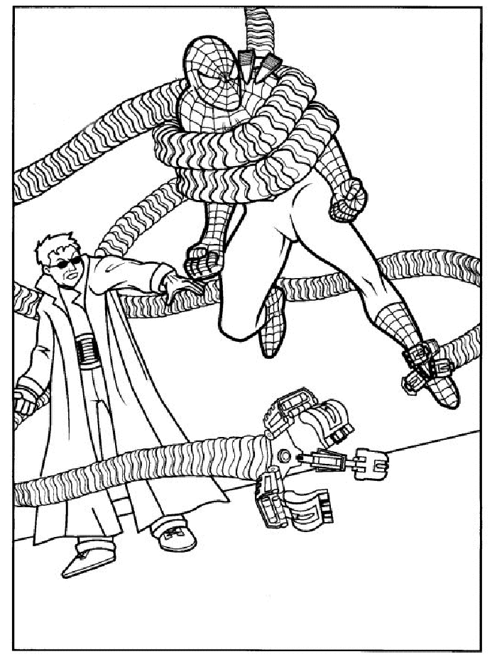 Pix For > Spiderman Picture To Color