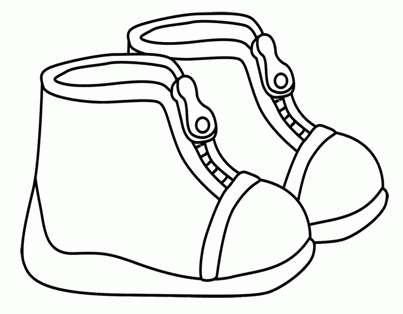 Winter Boots Are Illustrated Coloring Page - Winter Coloring Pages 