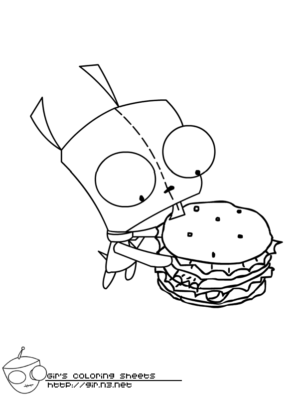 Invader Zim Gir Coloring Pages 127 | Free Printable Coloring Pages