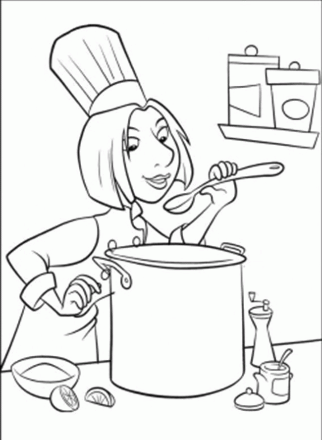 A Bowl Of Soup That Warms Coloring Pages - Food Coloring Pages 