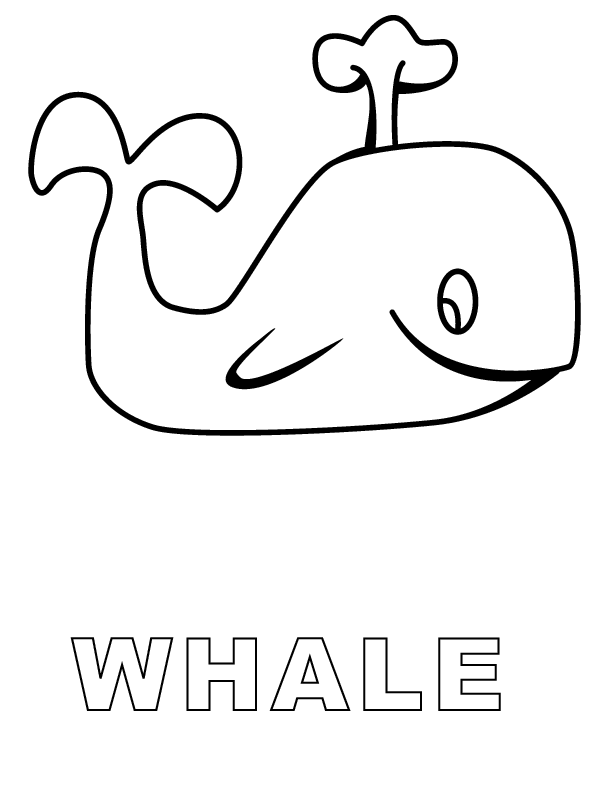 e whale Colouring Pages