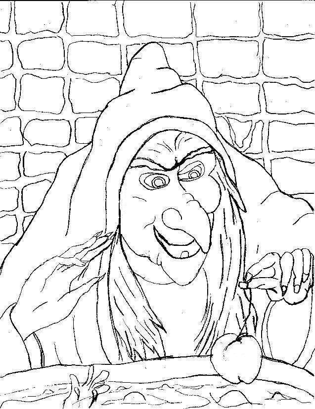 Scary Halloween Witch Coloring Pages