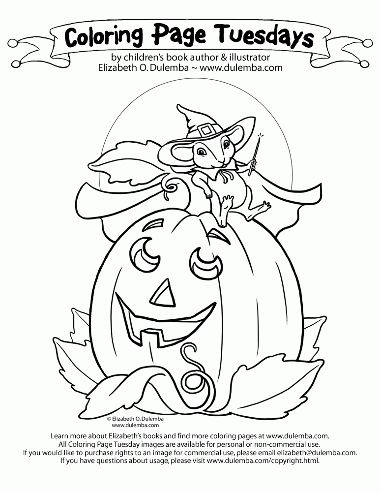dulemba: Coloring Page Tuesday! - Pumpkin Mouse