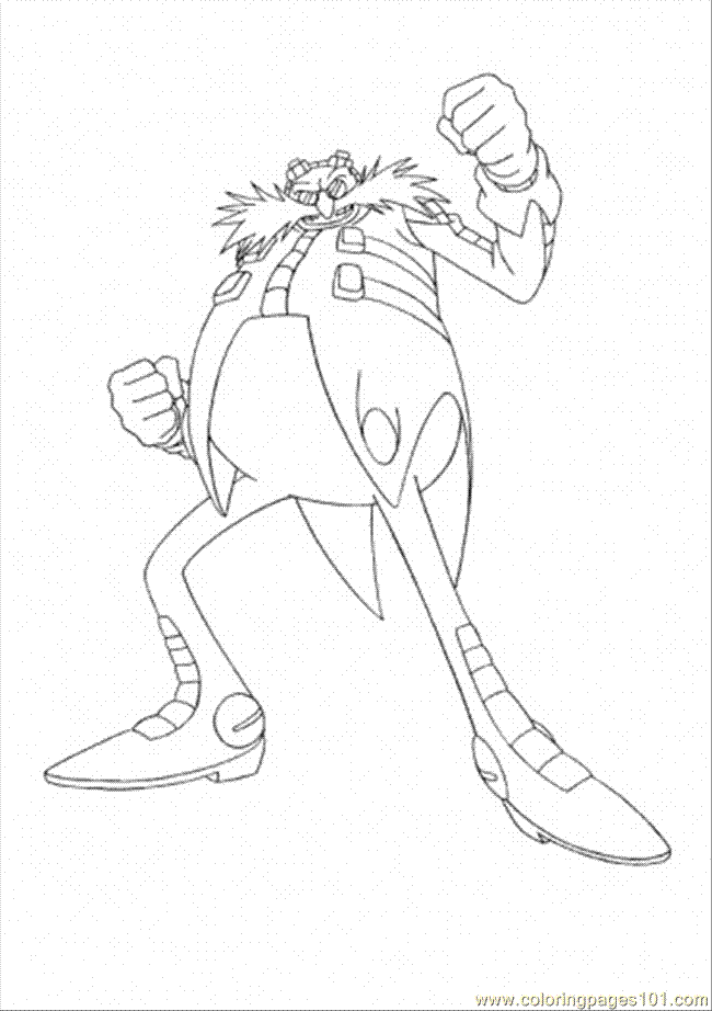 sonic and dr.eggman Colouring Pages