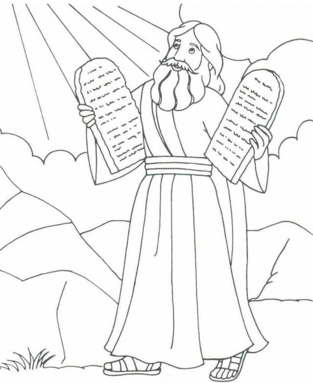 Beautiful Moses Coloring Page Wallpaper | ViolasGallery.