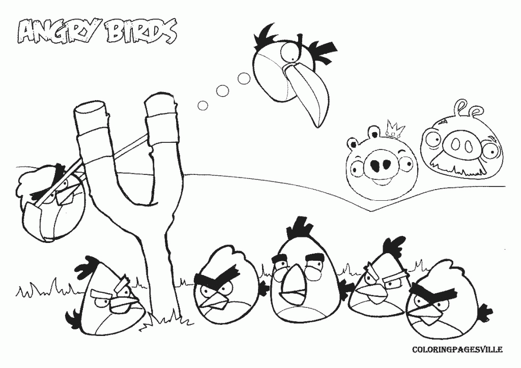 Angry Birds Coloring Page - Free Coloring Pages For KidsFree 