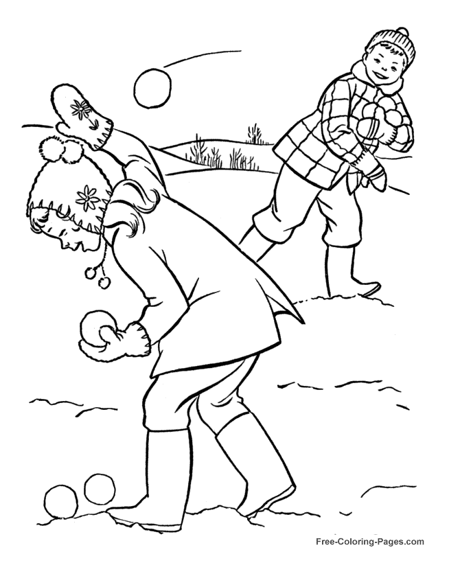 winter scenery Colouring Pages (page 2)