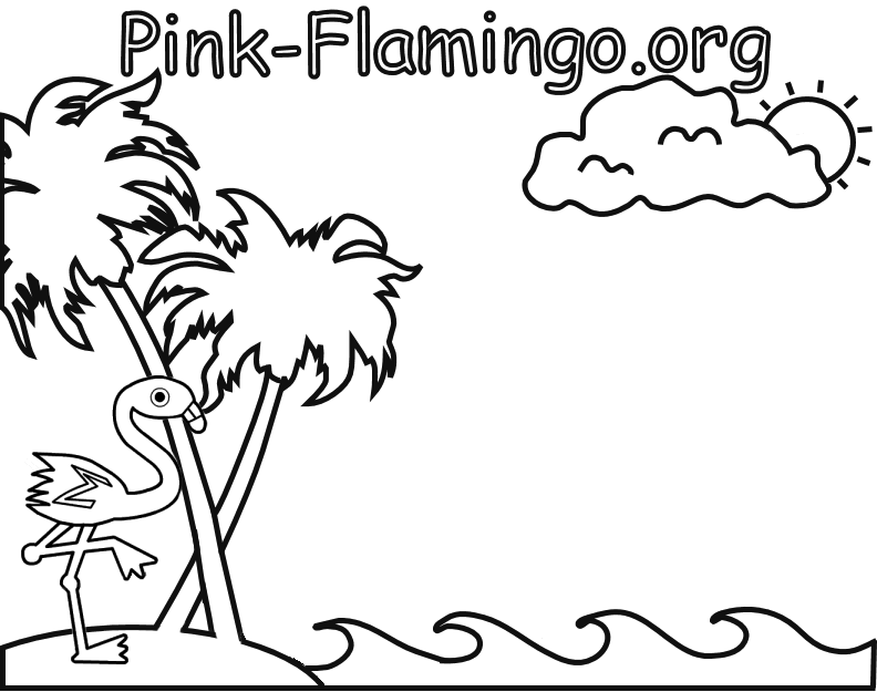 Pink-Flamingo.org ~ Coloring Page 5