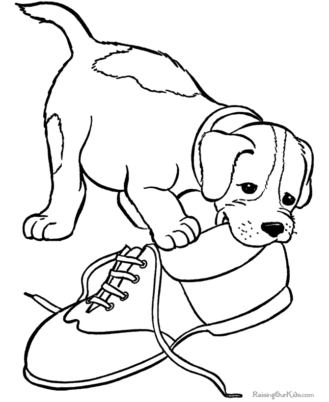 Pet puppy dog coloring pictures 068