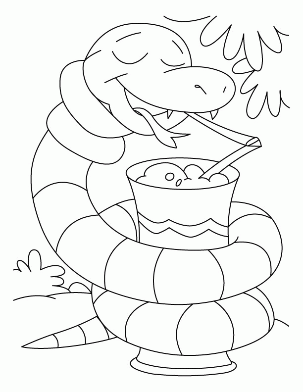 Ice cream loving snake coloring pages | Download Free Ice cream 