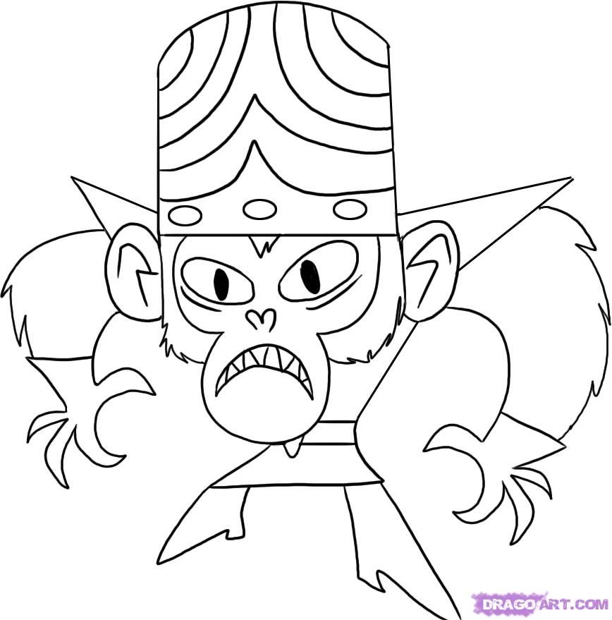How To Draw Mojo Jojo, Step By Step, Cartoon Network Characters - Coloring  Home