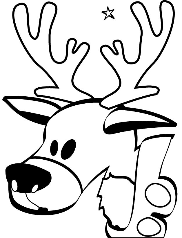 Reindeer coloring page - Animals Town - animals color sheet 