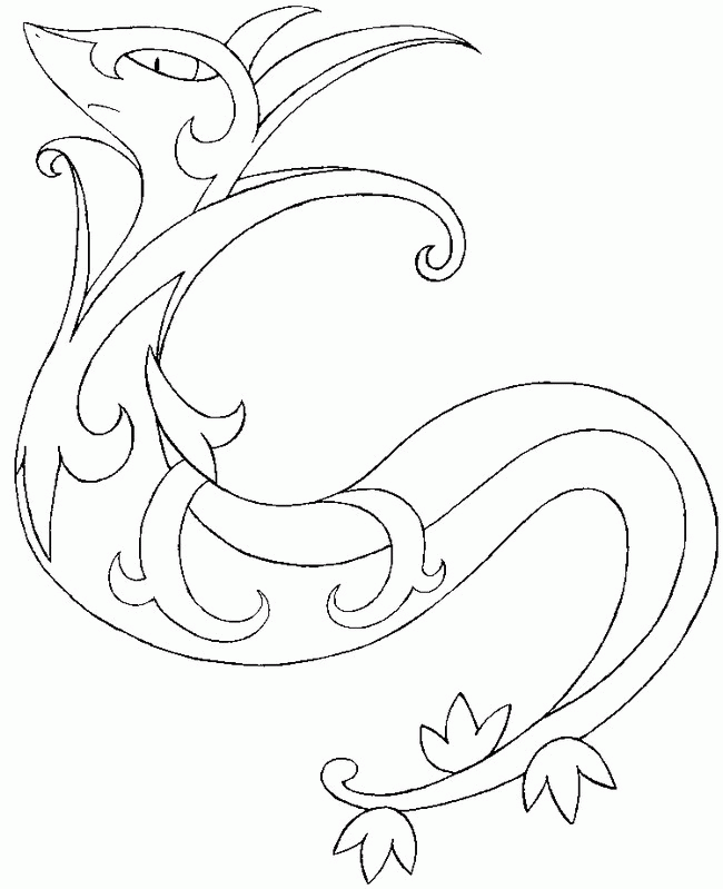 Pokemon Coloring Pages Serperior | Coloring Pages For Kids