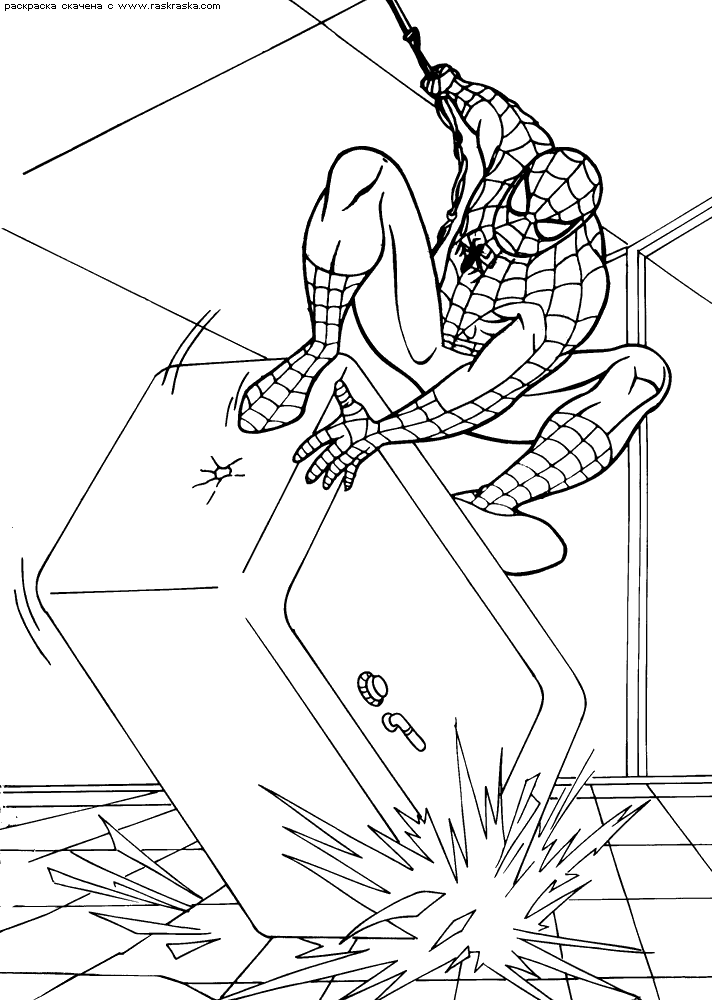 Spiderman Coloring Pages 6 #26702 Disney Coloring Book Res 
