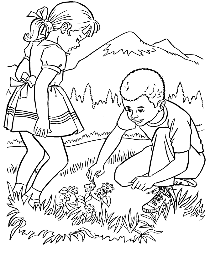 Nature Coloring Sheets - Coloring Home