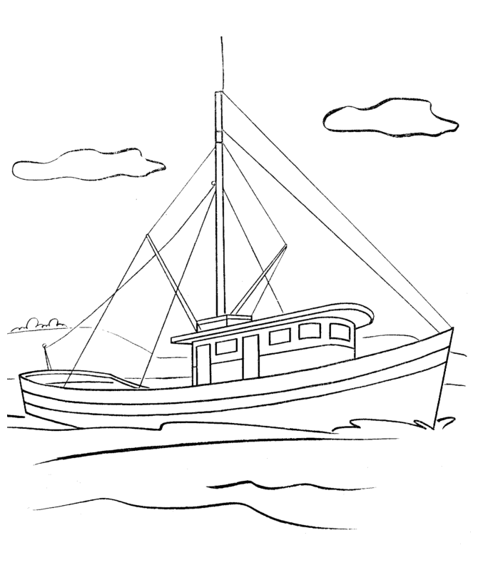 Vehicle Coloring Pages - Cars / Planes / Boats / Ships / Trains 