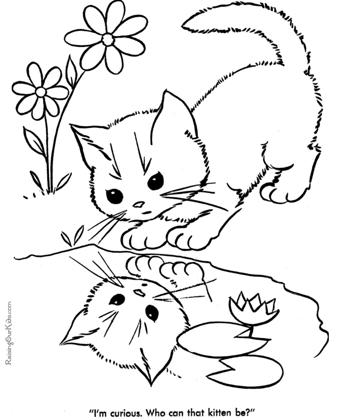 Cat Coloring Page | animalgals