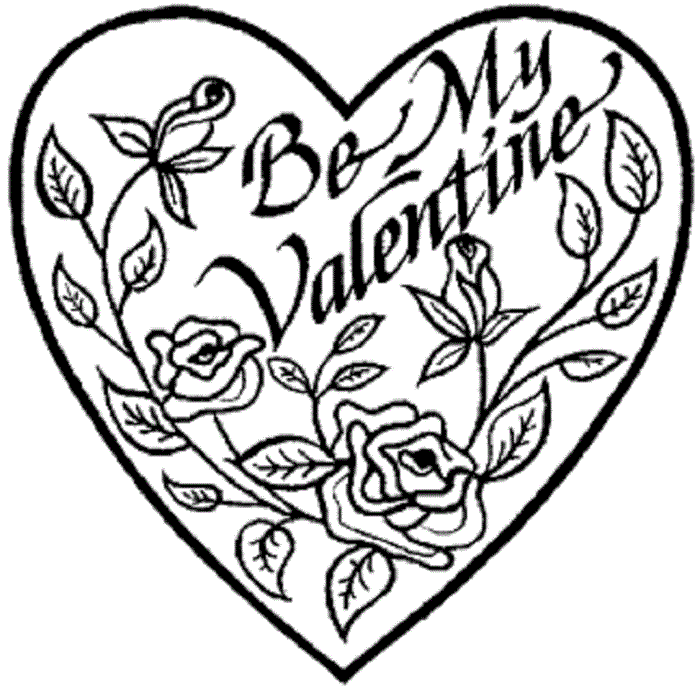 Be My Valentine Coloring Pages | Coloring