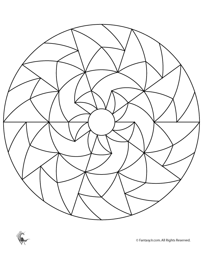 Simple Geometric Designs Coloring Pages Images & Pictures - Becuo