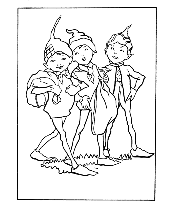 brownie elf Colouring Pages
