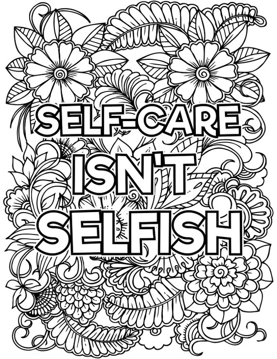 5 Mental Health AFFIRMATIONS Coloring Book Pages | Etsy