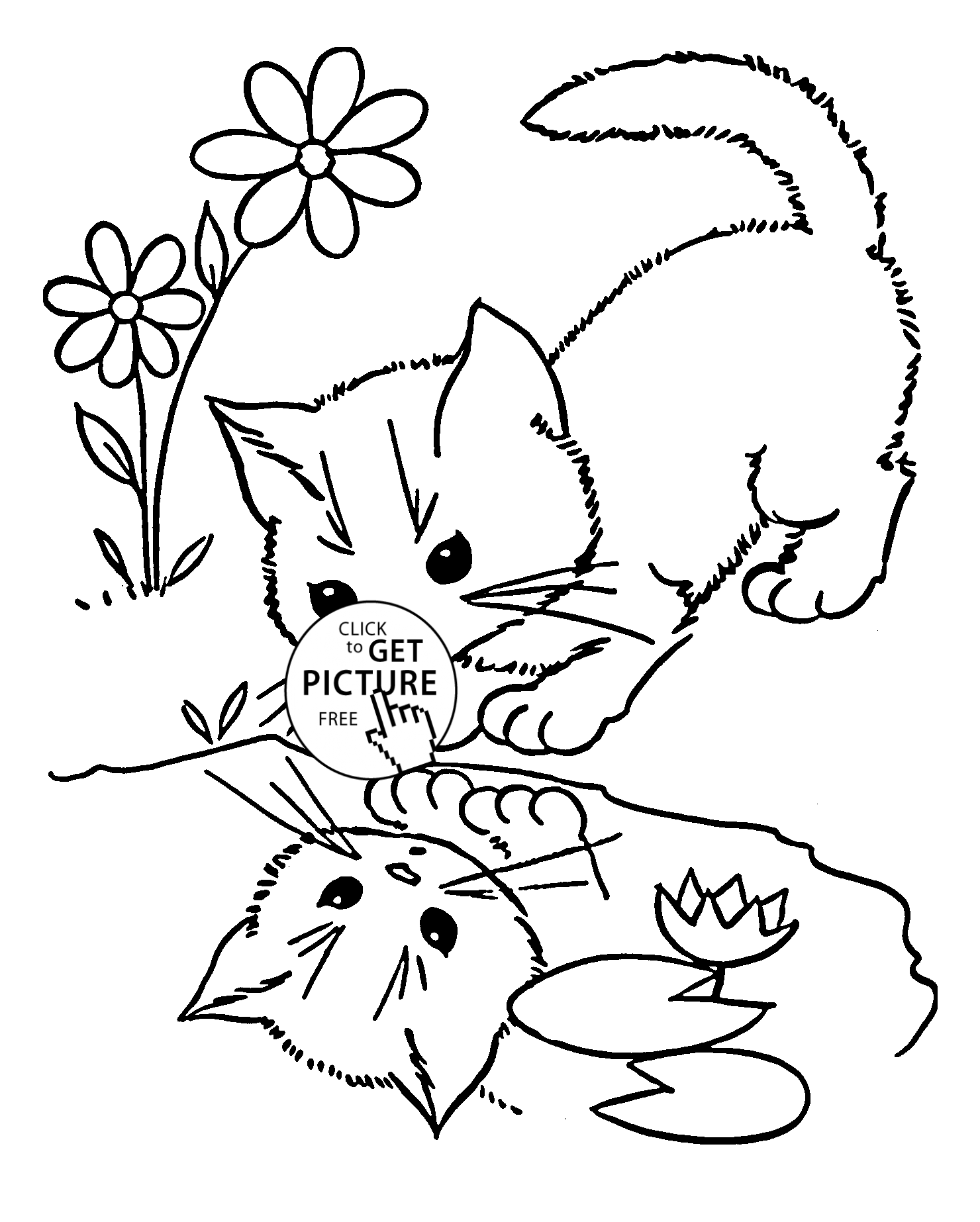 Cute Little Kittens Coloring Pages / Cute Baby Kitten Coloring Pages