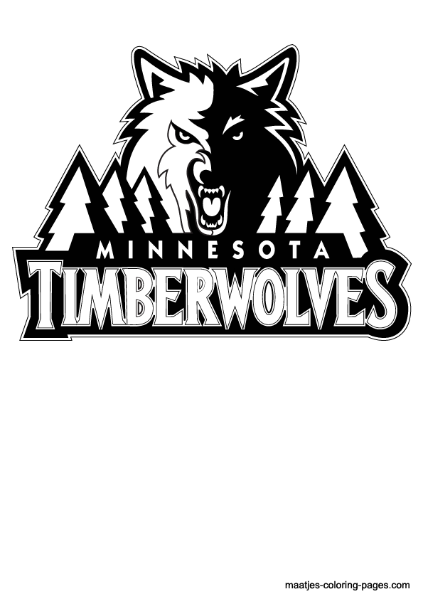 NBA Minnesota Timberwolves logo coloring pages