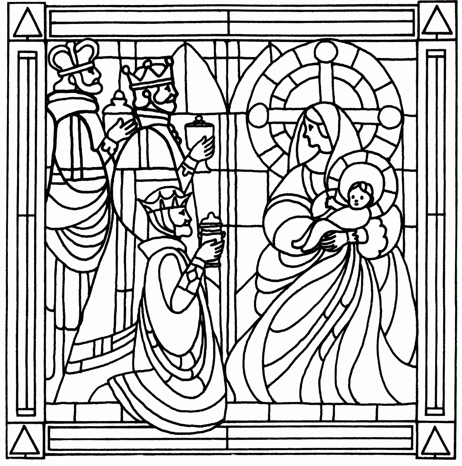 Free Stained Glass Coloring Pages: 40 Collections - VoteForVerde.com