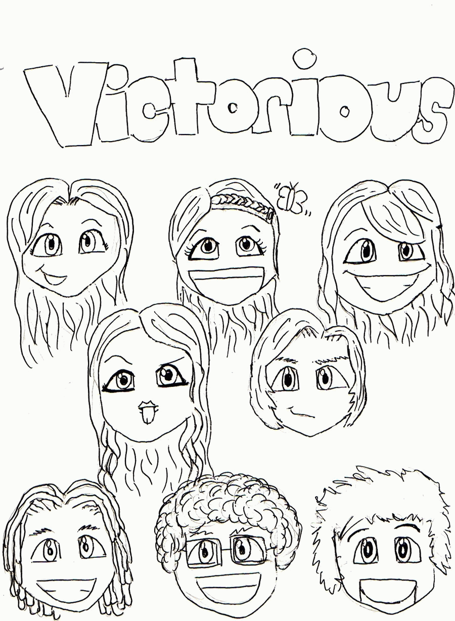 Victorious Cast Coloring Pages Sketch Coloring Page
