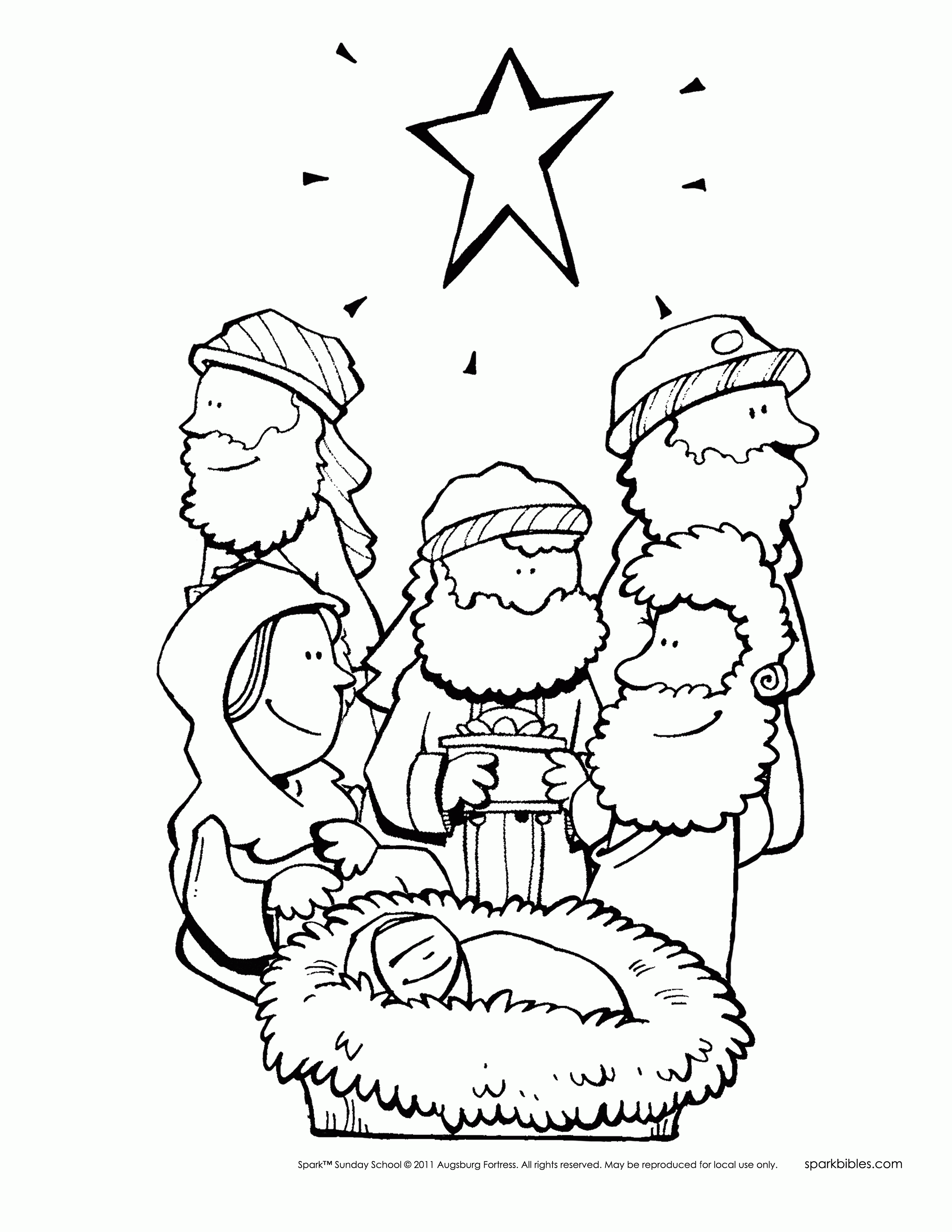 Bible Christmas Story Coloring Pages - Coloring Home