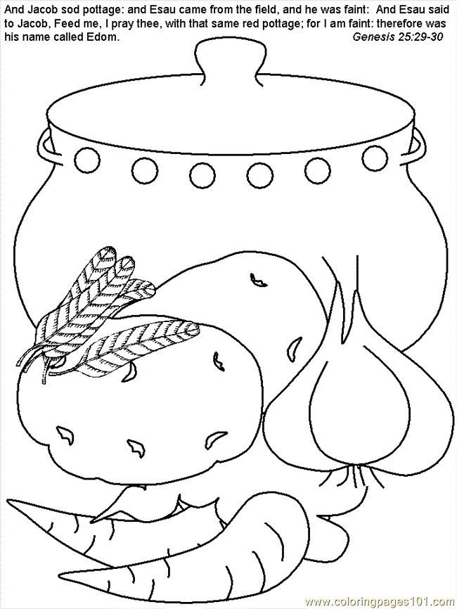 Jacob And Esau Coloring Page - HiColoringPages