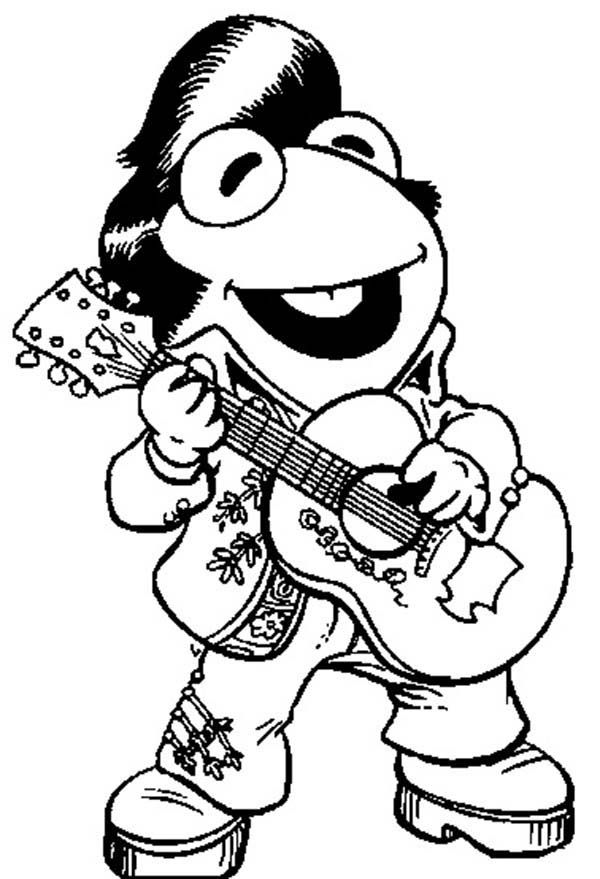 Kermit the King of Rock and Roll Muppet Babies Coloring Pages ...