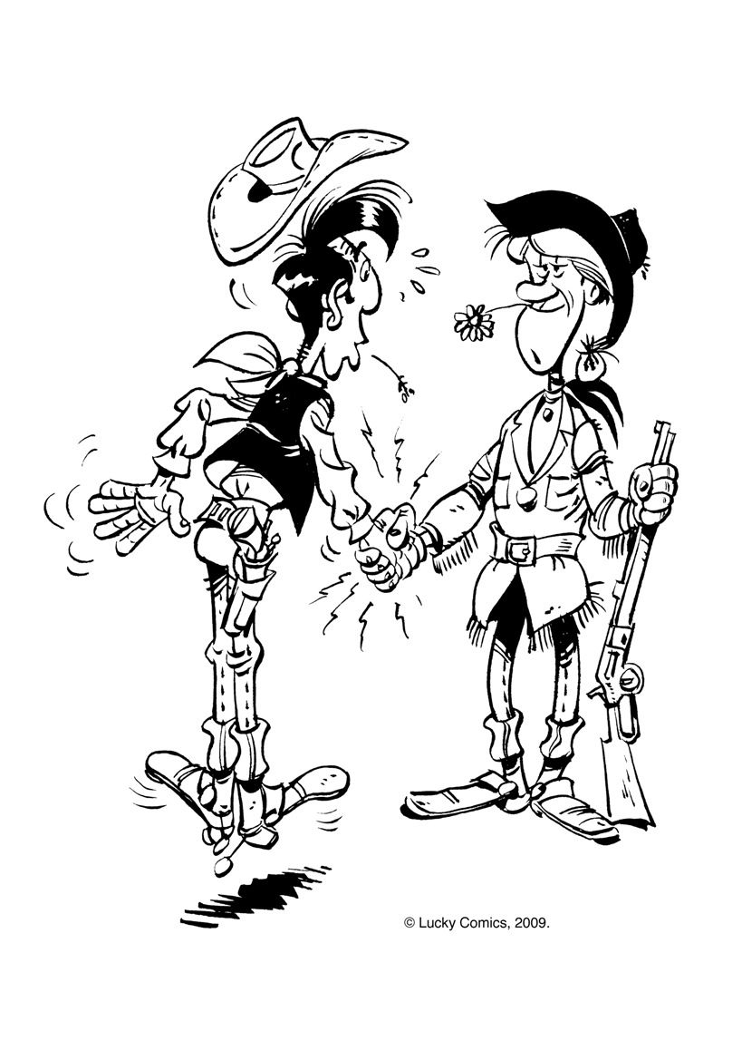 Lucky luke coloring pages - Coloring for kids : coloriage-lucky-luke-5