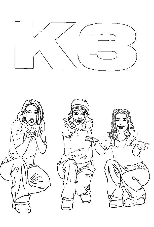 K3 Coloring Page | Free K3 Online Coloring