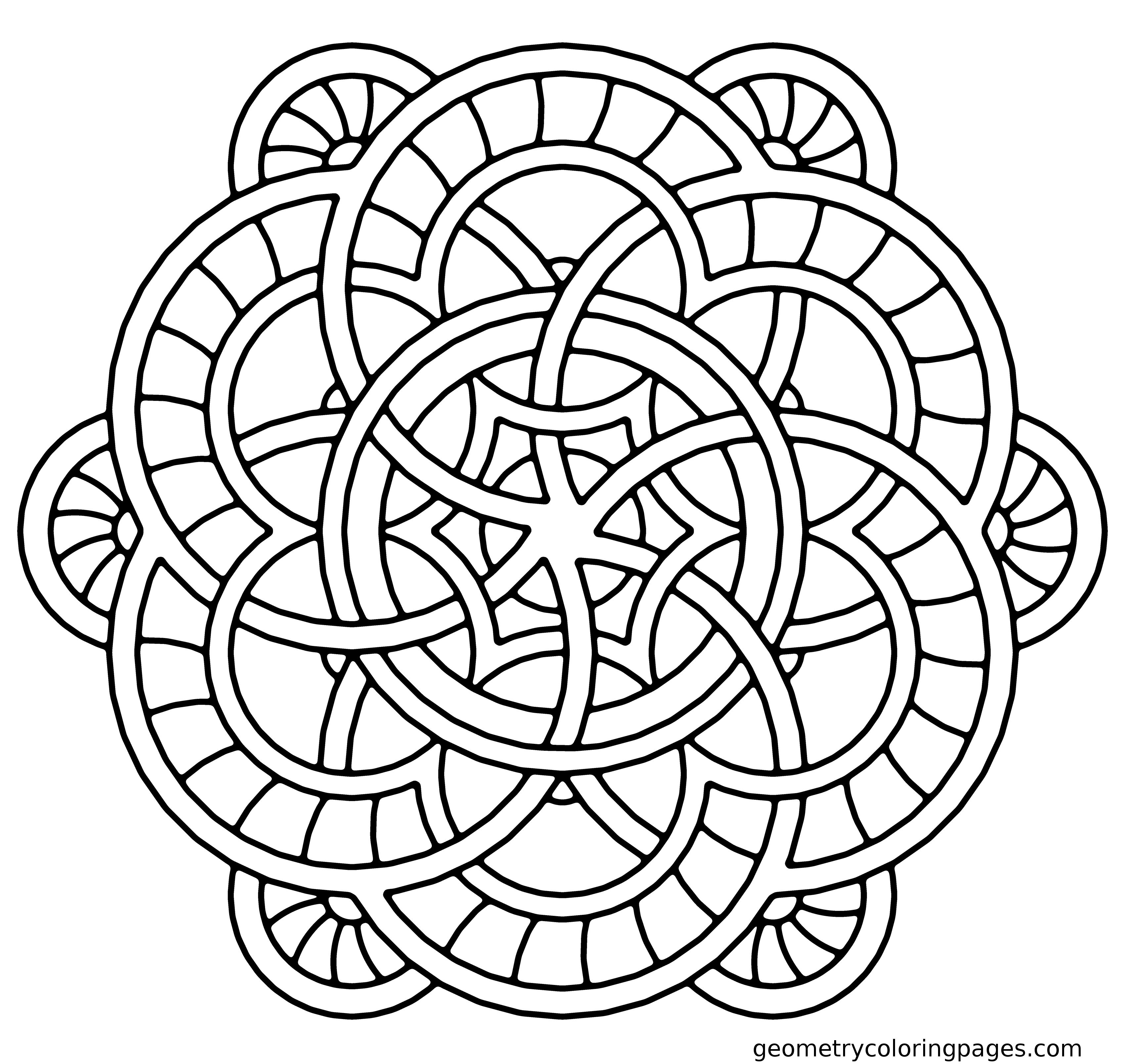 geometric mandala coloring pages  coloring home