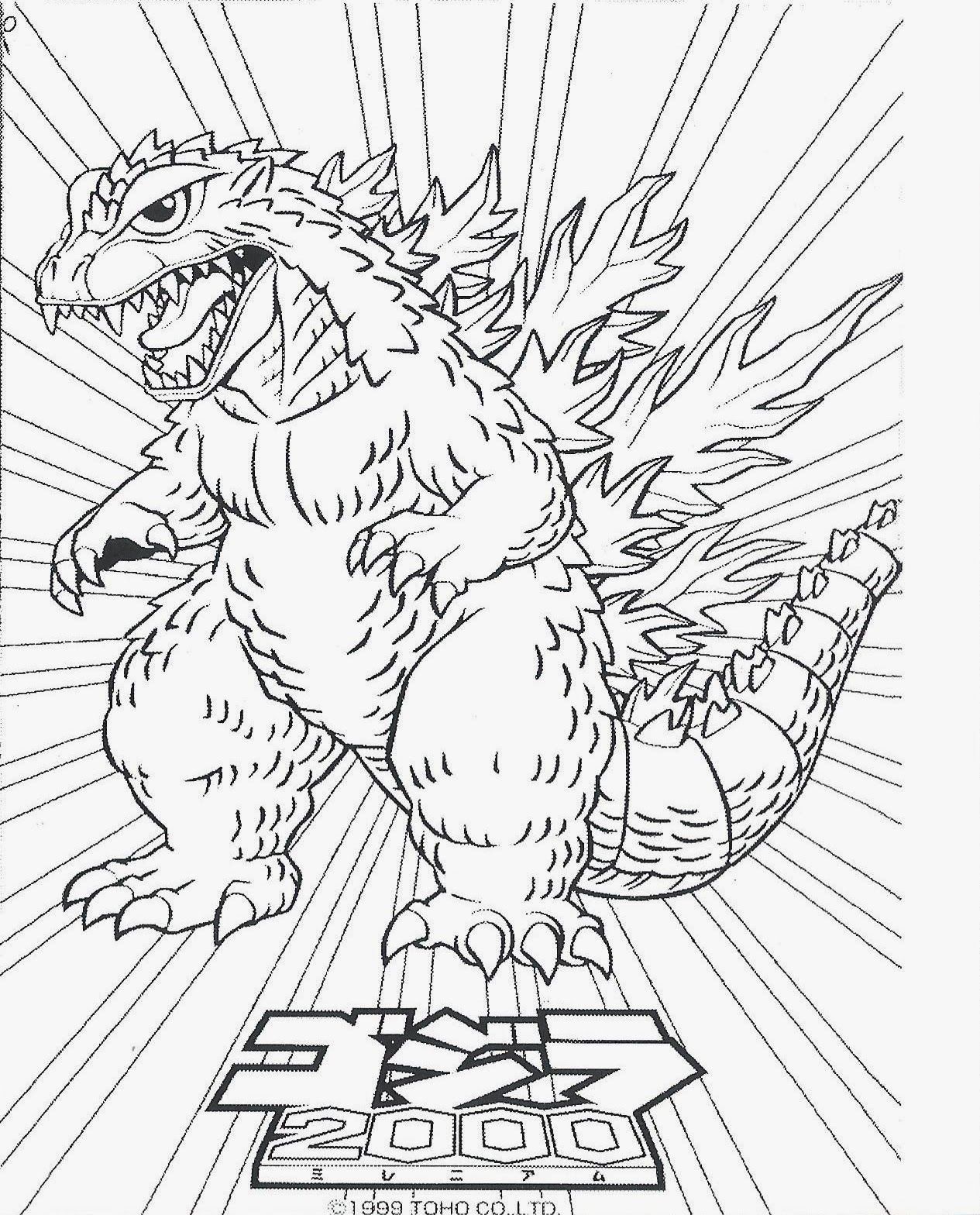 Printable Godzilla Coloring Pages Coloring Home